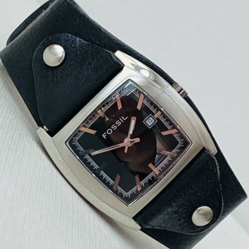 Fossil Women's Stainless Steel Cuff Watch Steam Punk Black