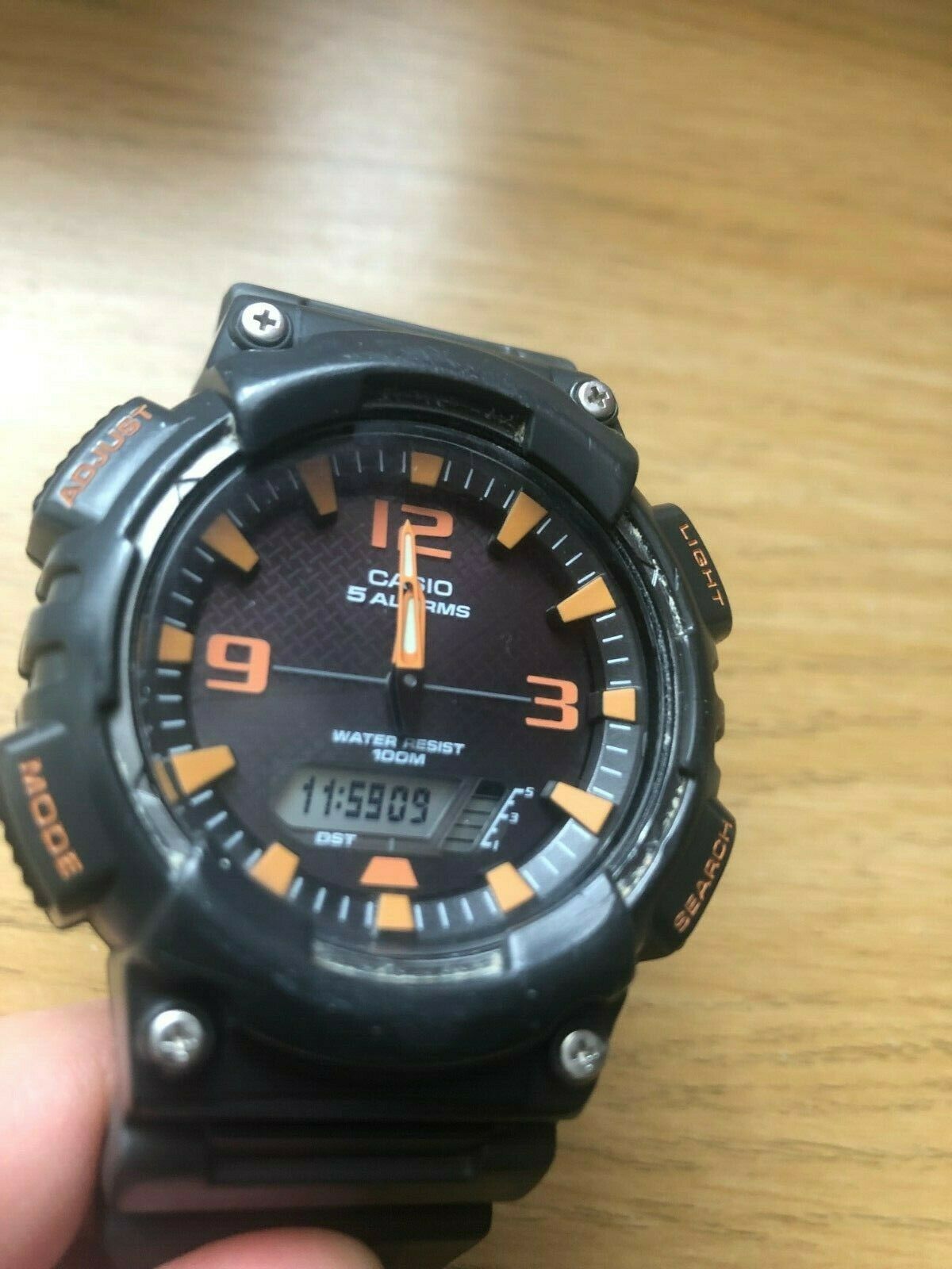 casio illuminator water resist 100m