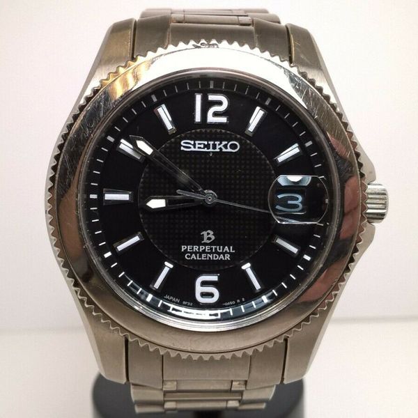 High End Seiko Brightz SAGM001 8F320010 Titanium HAQ Perpetual