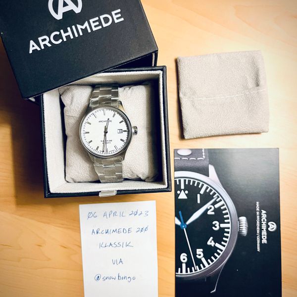 [WTS] Mint Archimede Klassik 200 White Dial w/Bracelet WatchCharts