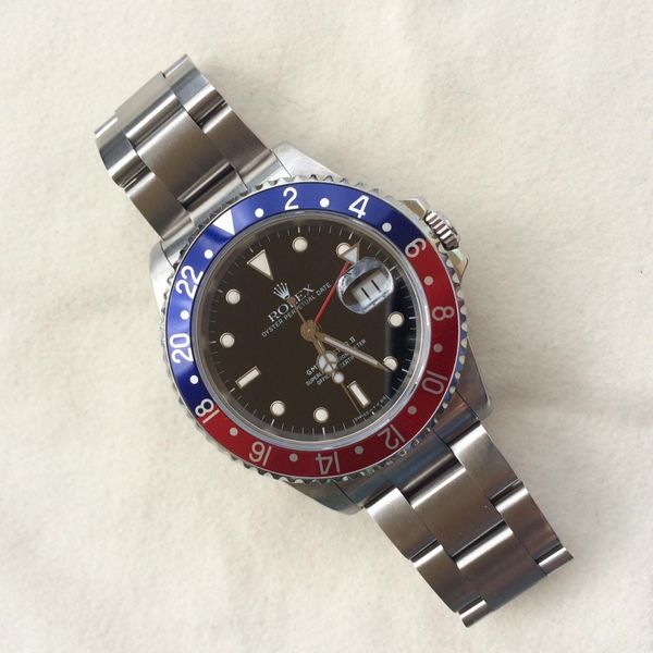 >>Rolex GMT Master II 16710 Pepsi (and extra insert) w/ Lug holes SOLD