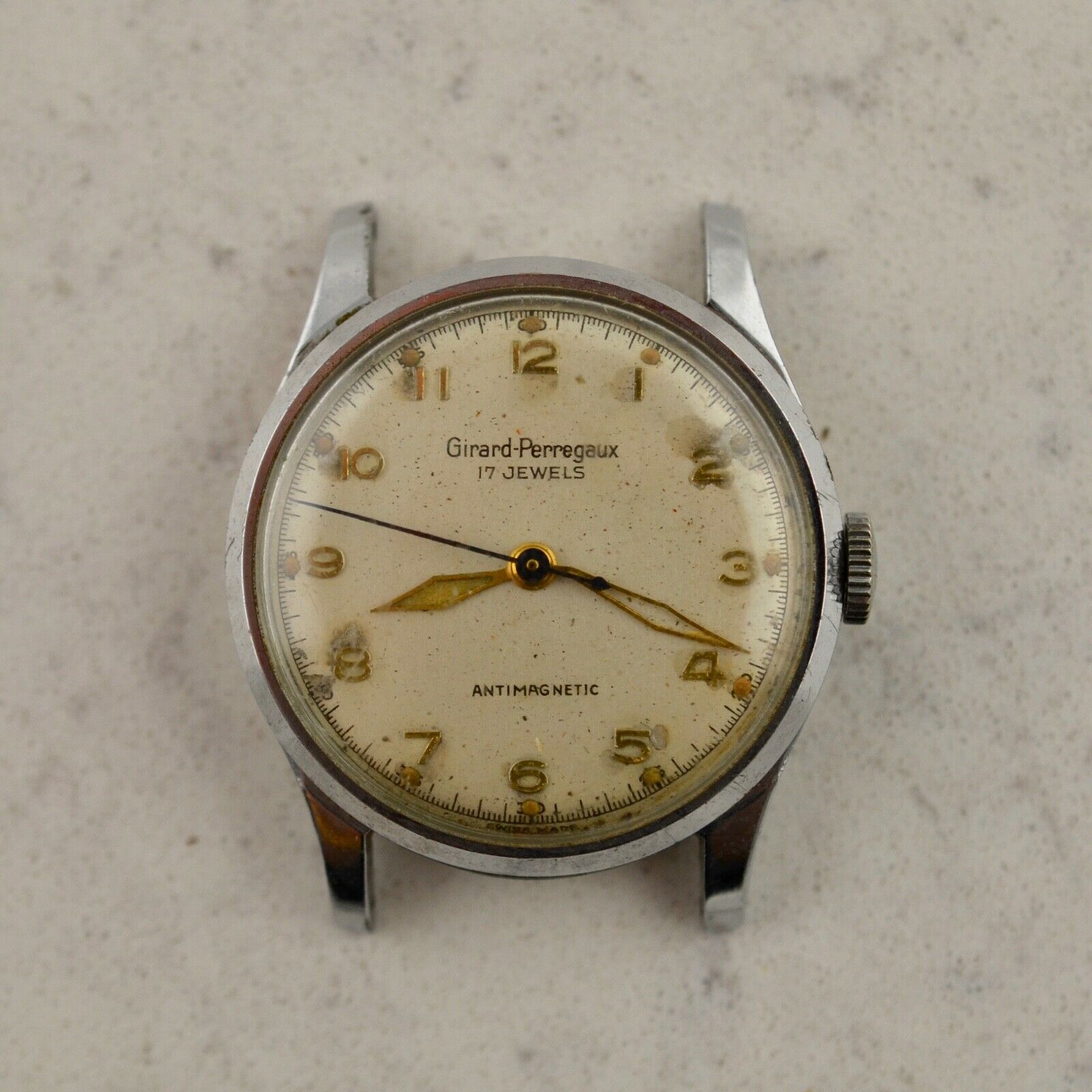 C.1940 Vintage Girard Perregaux Antimagnetic dial ref. 6099 WW2