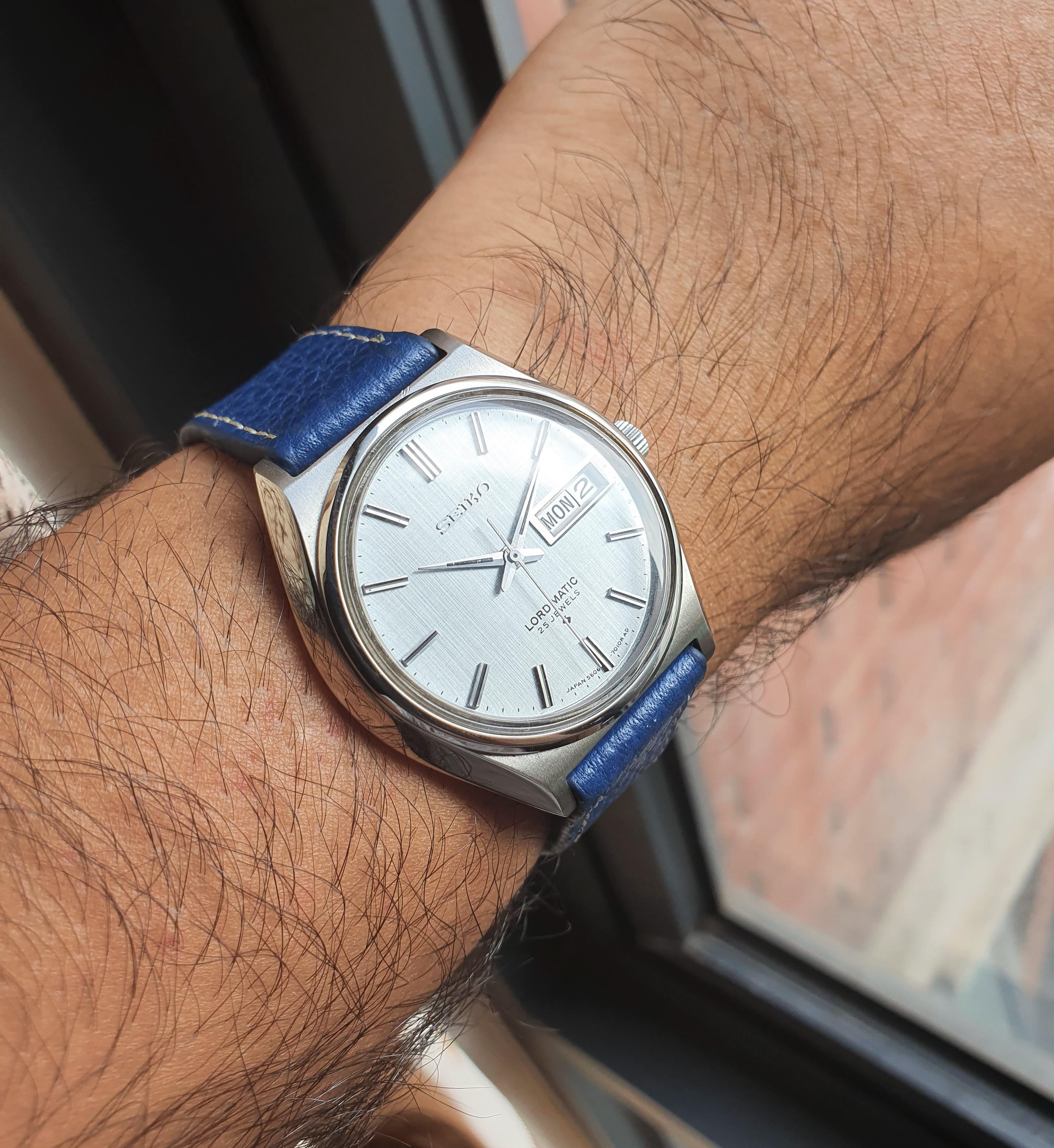 WTS] Seiko 1968 Ice Blue Linen Lord Matic LM SERVICED Stunning JDM
