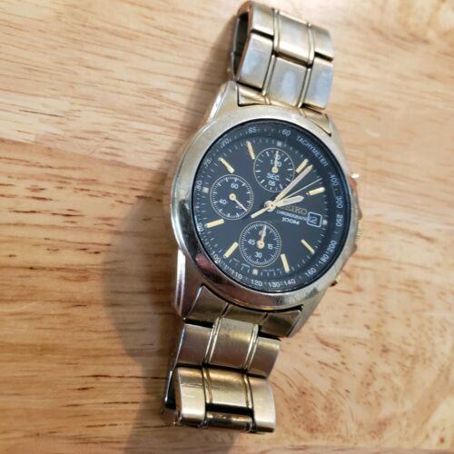 Seiko Watch 7T92-0Cw0 Chronograph - WORKING | WatchCharts Marketplace