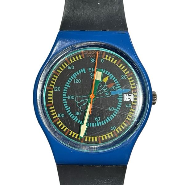 Rare Vintage 1986 Swatch Watch GS400 ROTOR Swiss Quartz Wristwatch ...