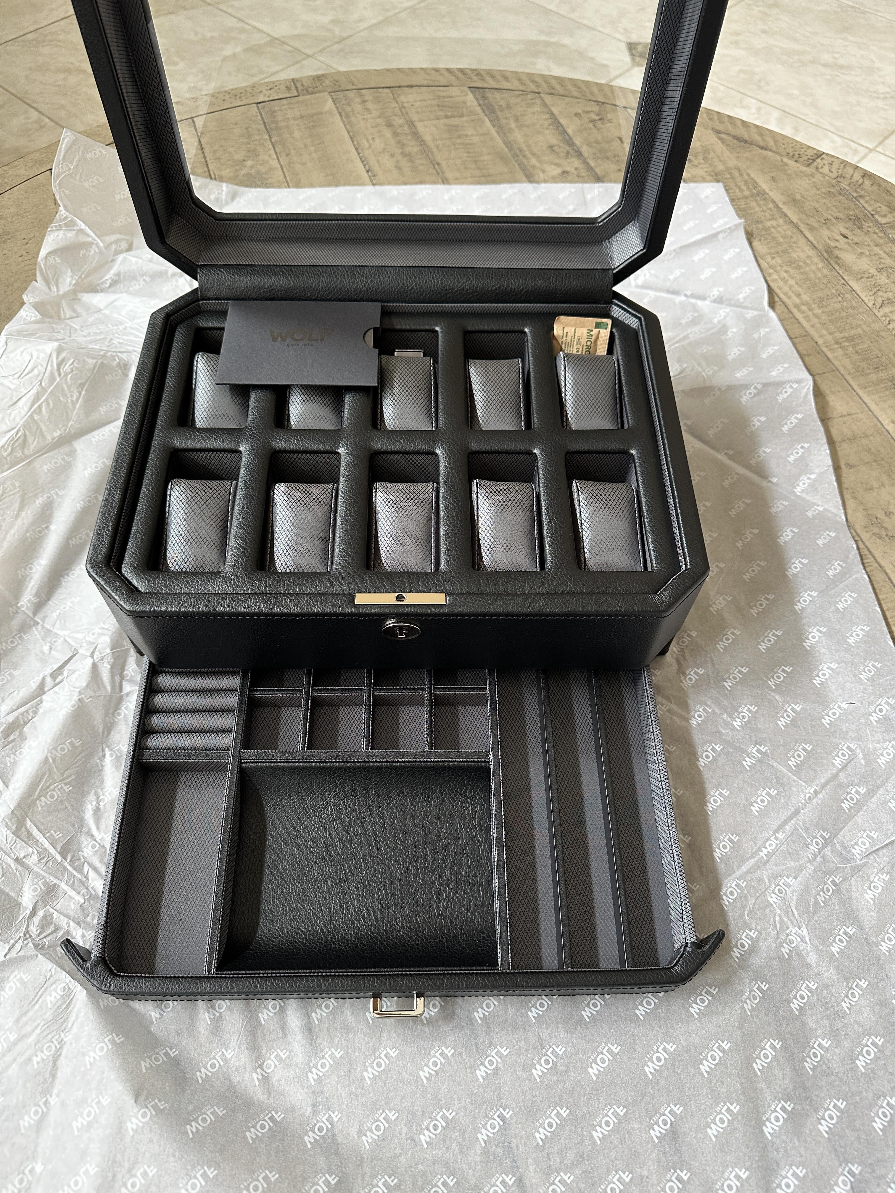 WTS WOLF Windsor 10 pc watch box w storage BNIB WatchCharts