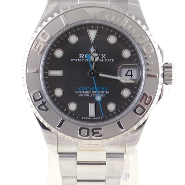 FS: Rolex Stainless/Platinum 37mm Yachtmaster Rhodium Dial Oyster Band ...