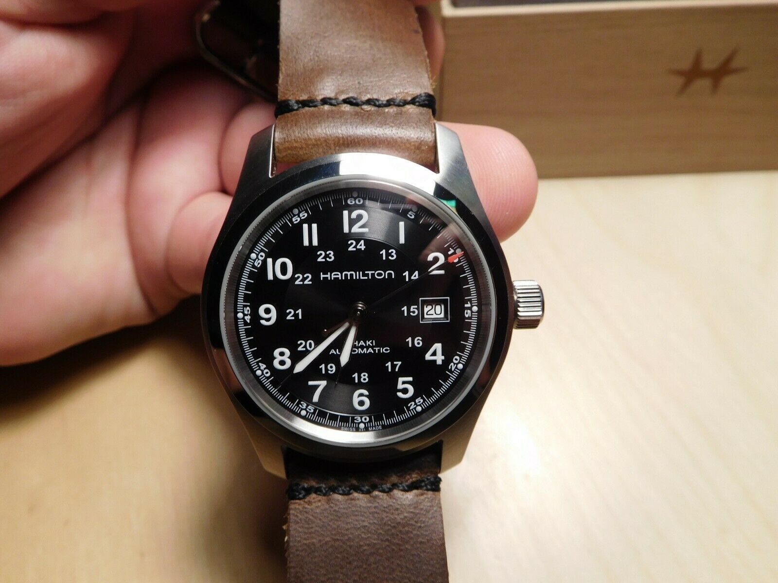 Hamilton Khaki Field Auto 42MM H70555533 FULL KIT w/ HORWEEN LEATHER ...