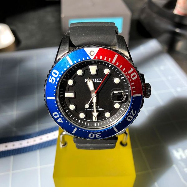 FS: Seiko Solar Pepsi Diver SNE439 $100 Shipped ConUSA | WatchCharts