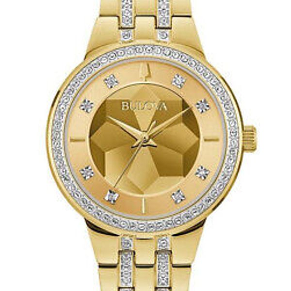Bulova Gold Womens Analogue Watch Phantom 97L176 | WatchCharts Marketplace