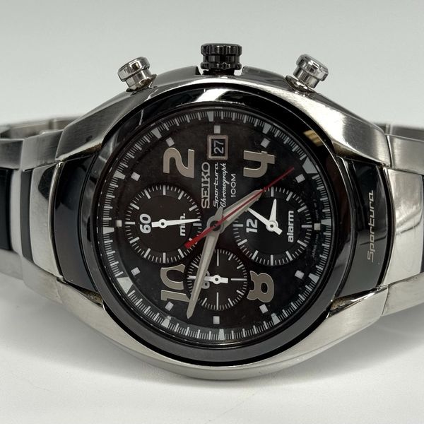 Seiko Sportura Chronograph 40mm Quartz Watch 7T62 0BK0 WatchCharts seiko-sportura-chronograph-40mm-quartz-watch-7t62-0bk0-watchcharts