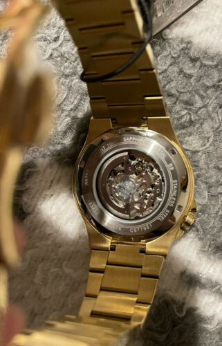 Bulova 98A178 Maquina Analogue Automatic Skeleton Men's Gold Watch