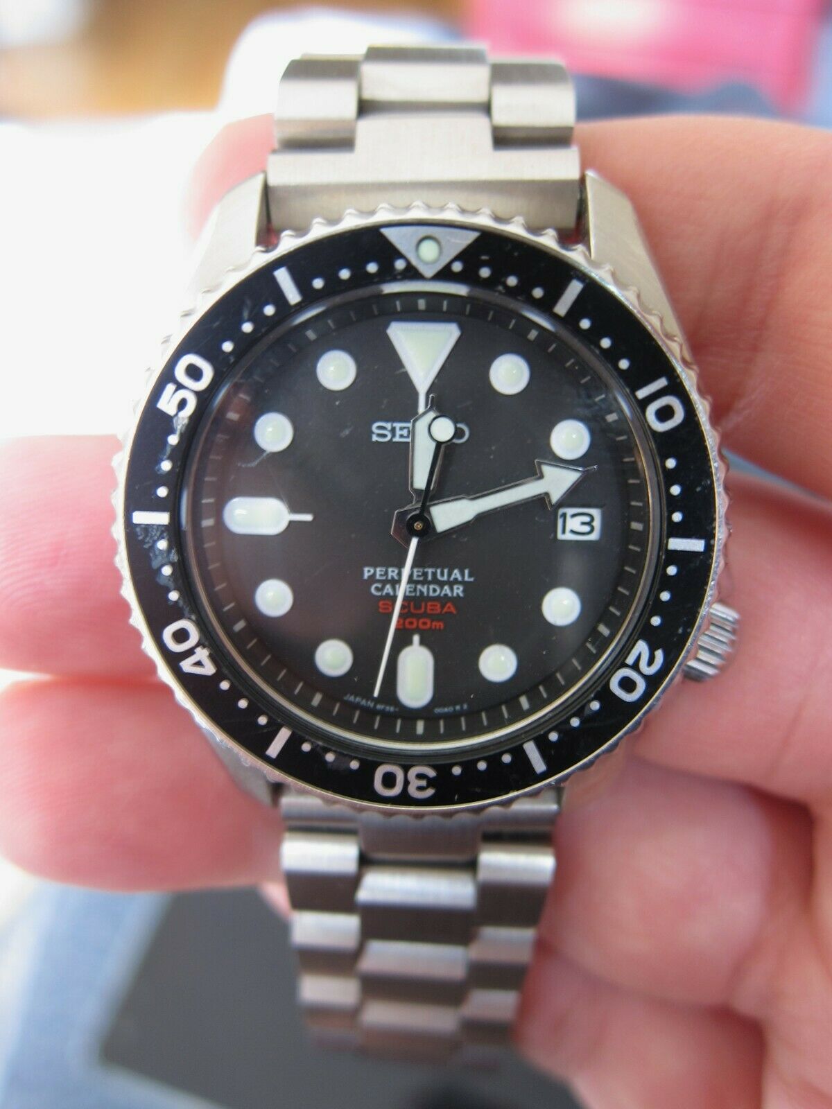 Seiko SBCM023 (8F35-00A0) Quartz Perpetual Calendar Diver's Watch from 2004  | WatchCharts