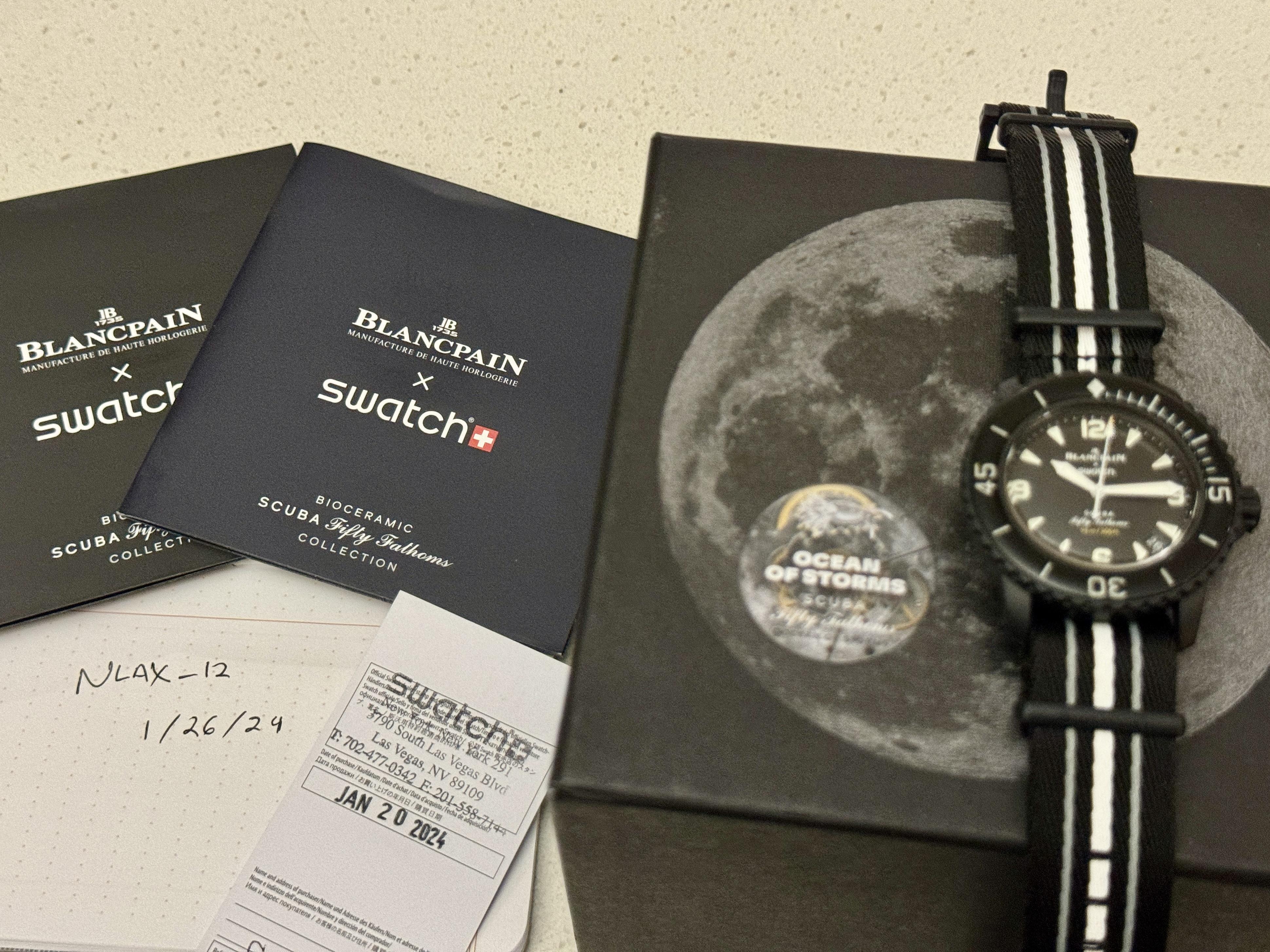 WTS Swatch x Blancpain Fifty Fathoms Scuba Ocean of Storms