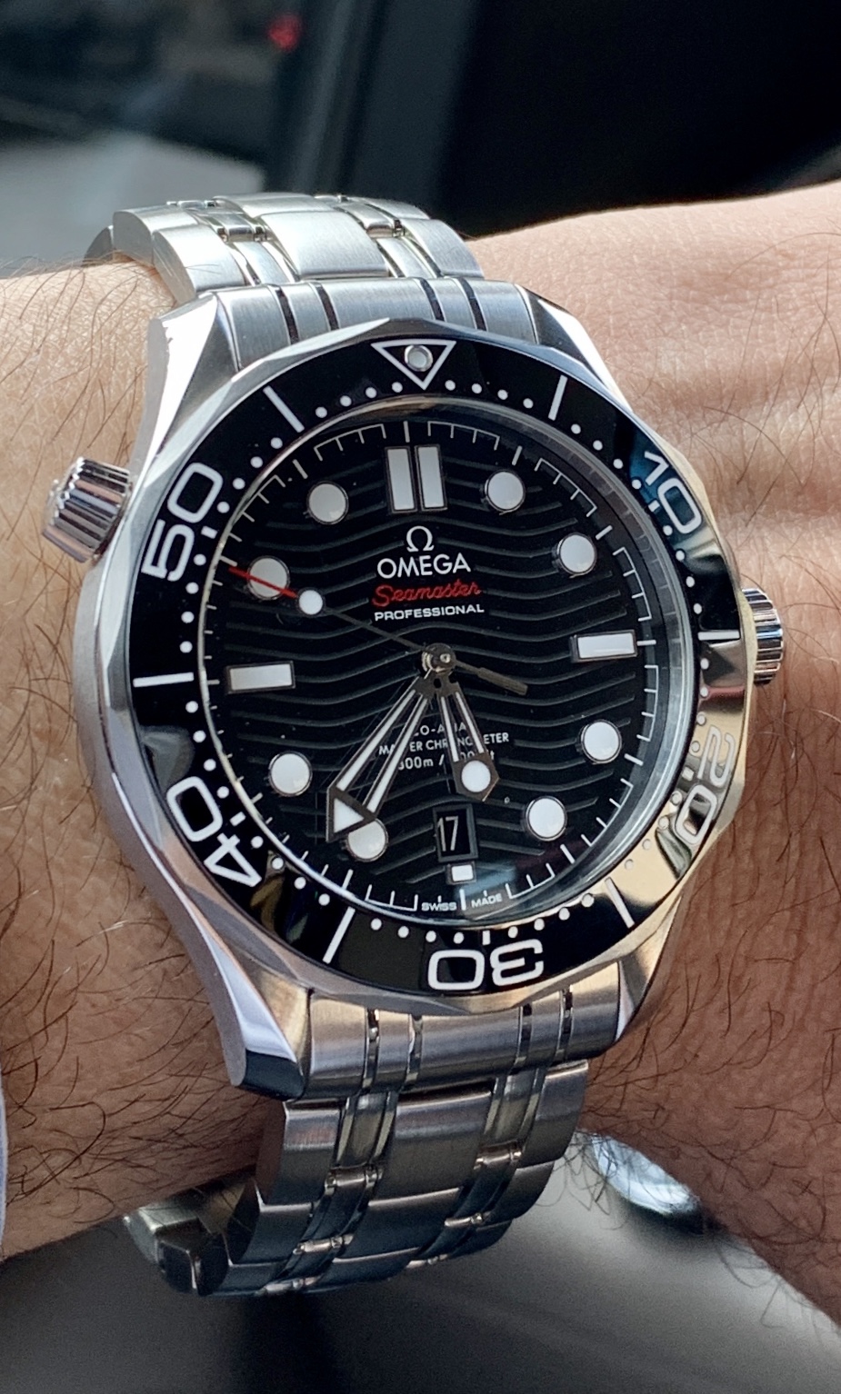 omega seamaster 300m black dial