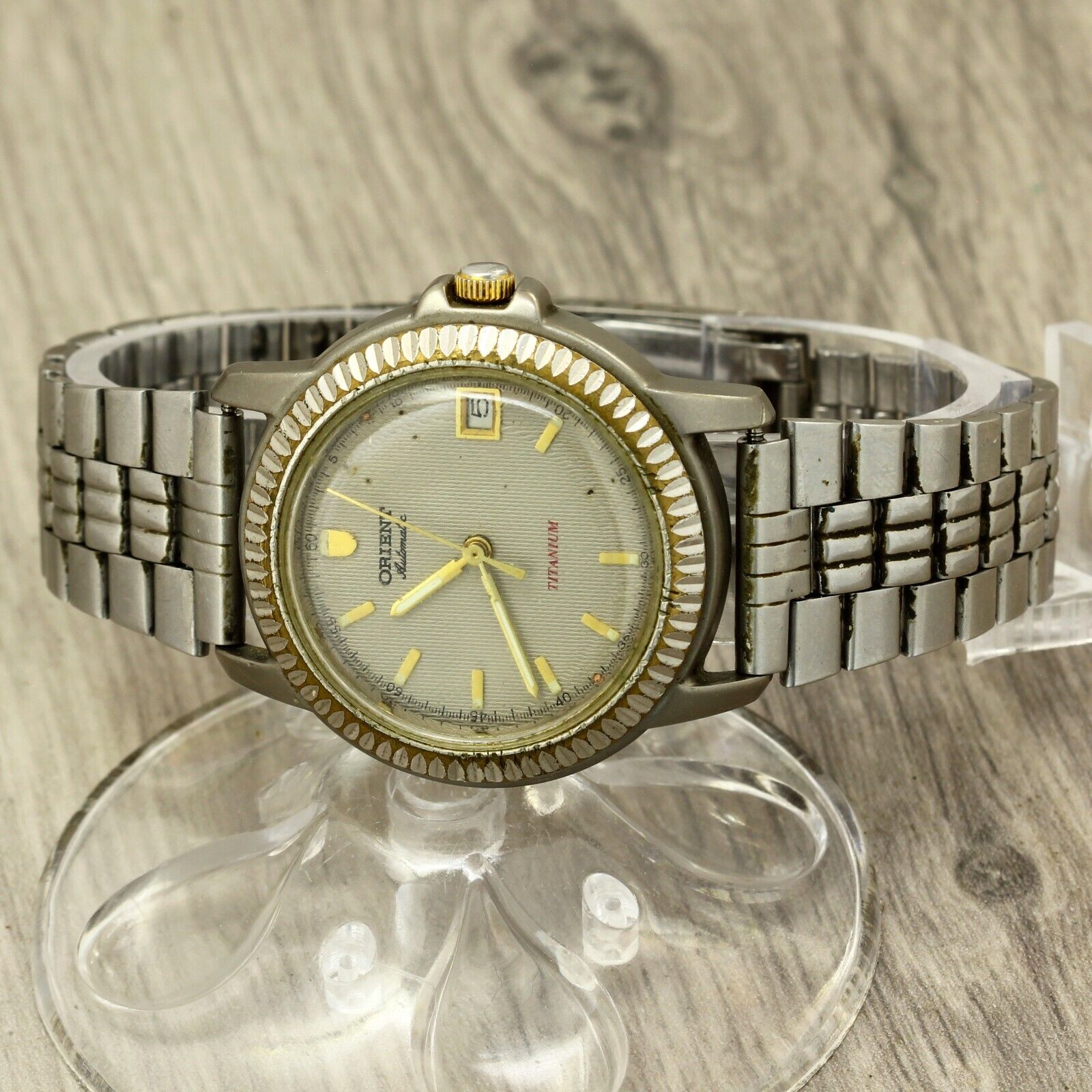 Orient titanium KY 487Z04-80 CA automatic men's Japan watch Cal