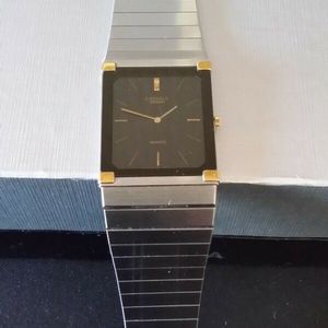 seiko lasalle watch case very thin (1/8 inch) stainless steel with gold  corners. | WatchCharts