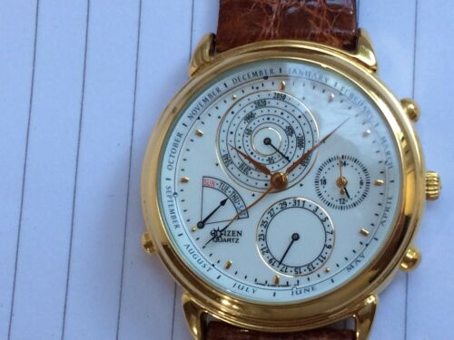 CITIZEN VINTAGE PERPETUAL CALENDAR QUARTZ REF 6700 GOLD PLATED FOR SPARES REPAIR WatchCharts Marketplace