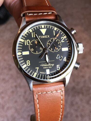 Timex waterbury chronograph red wing sale