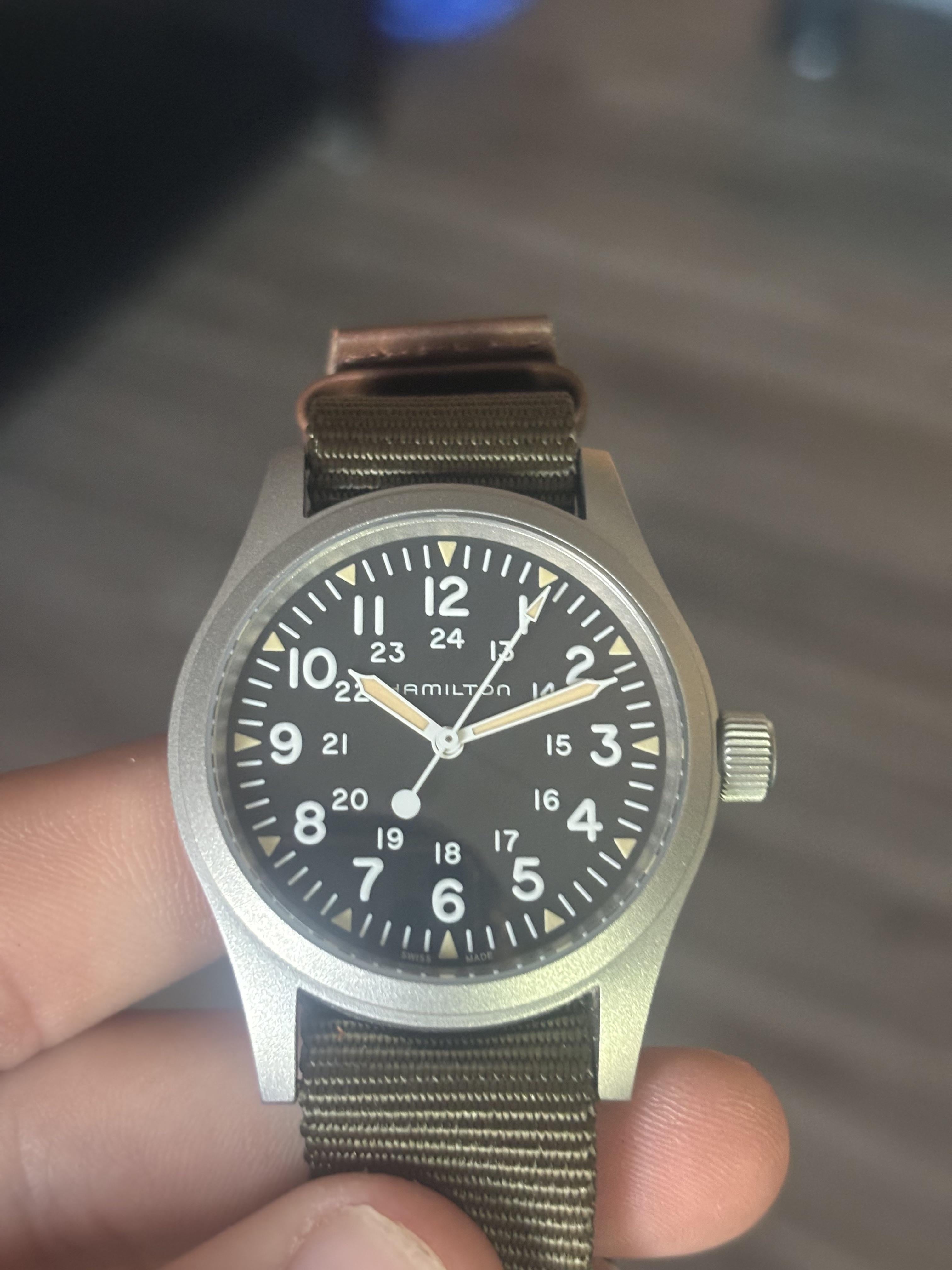 Khaki field mechanical h69429931 best sale