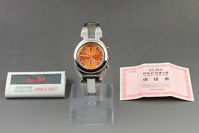 Exc+5] SEIKO ALBA AKA V657-6030 Quartz Yellow Men's Vintage Watch