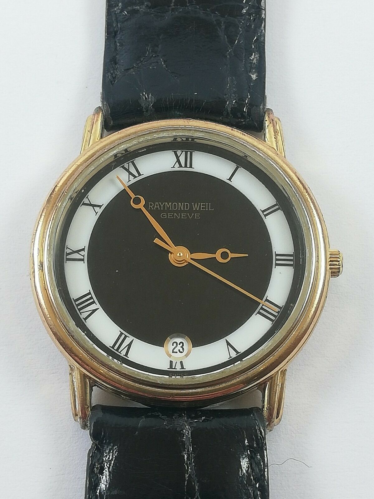 Vintage RAYMOND WEIL 5532 Swiss 7 Jewels Quartz Watch Roman