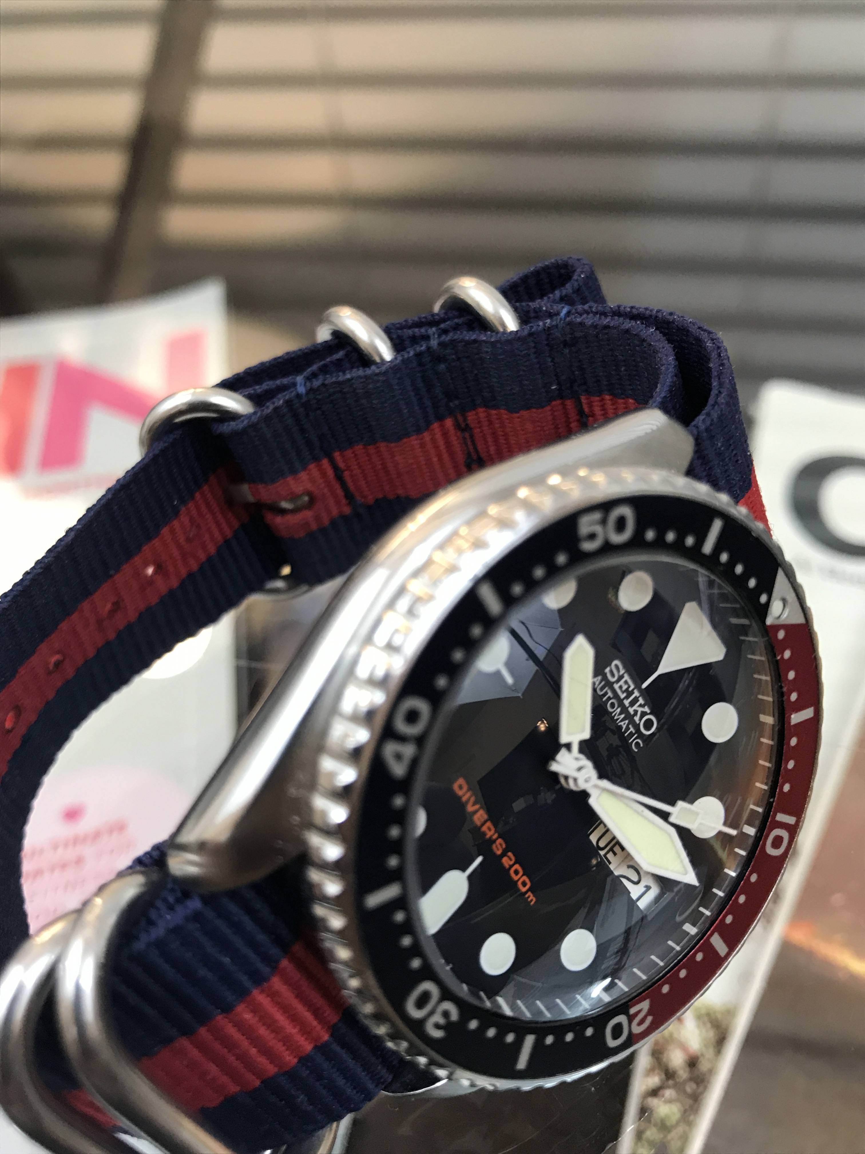 Wts Seiko Skx009 Cc Blue Dd Yobokies C3 All White Plongeur Watch Hands Oem Rubber Strap Watchcharts