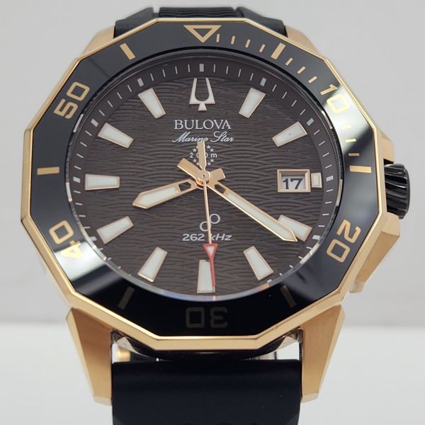 Bulova Marine Star Precisionist 98B421 Brown Dial Men's Watch Sapphire ...