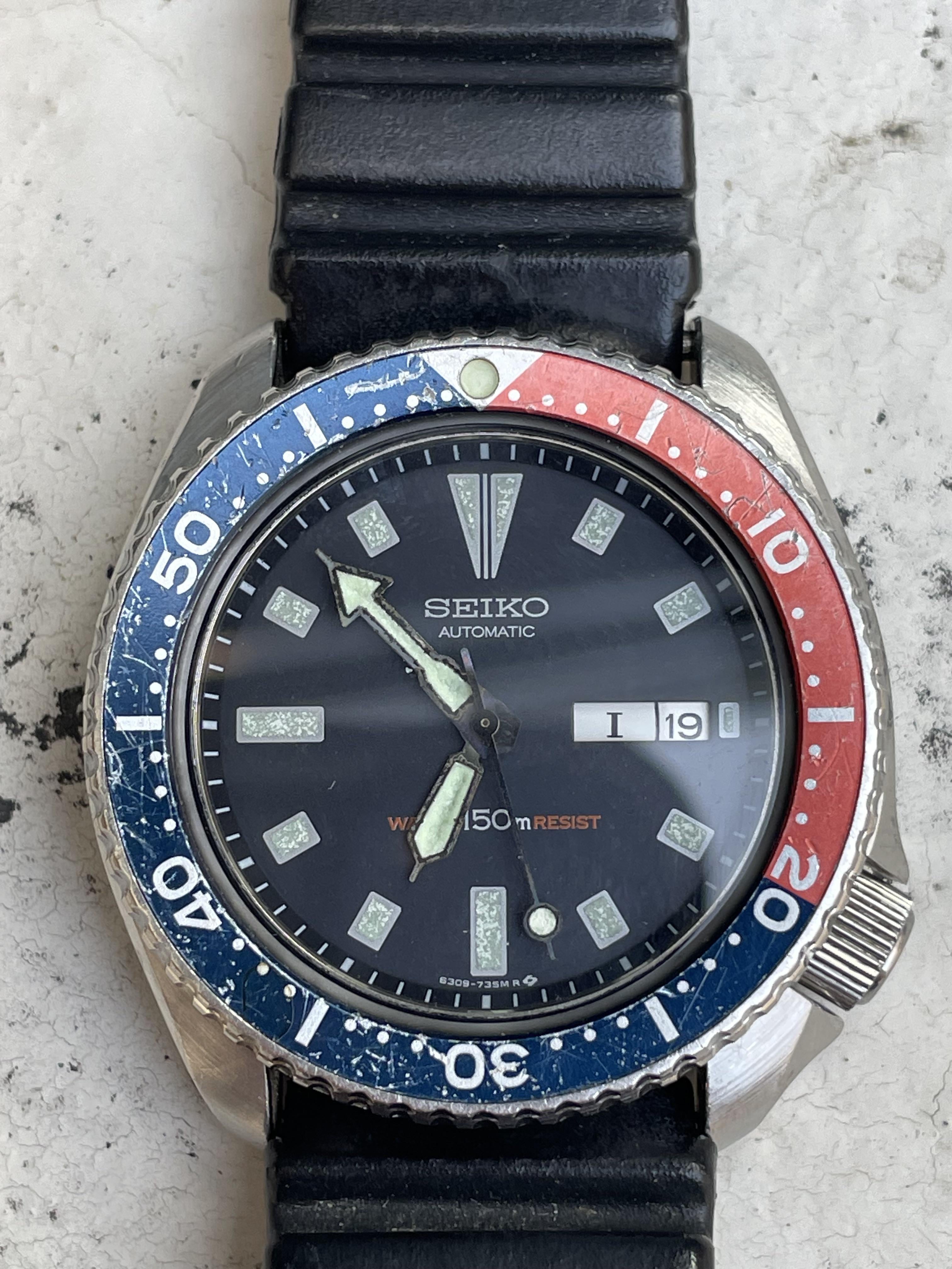 WTS Seiko 6309 729a slim turtle Pepsi. WatchCharts