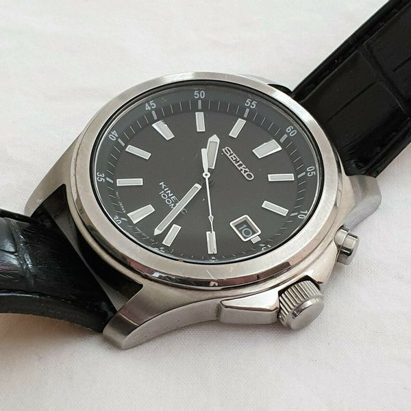SEIKO KINETIC 100M 5M62-0CH0 STAINLESS STEEL BLACK DIAL | WatchCharts
