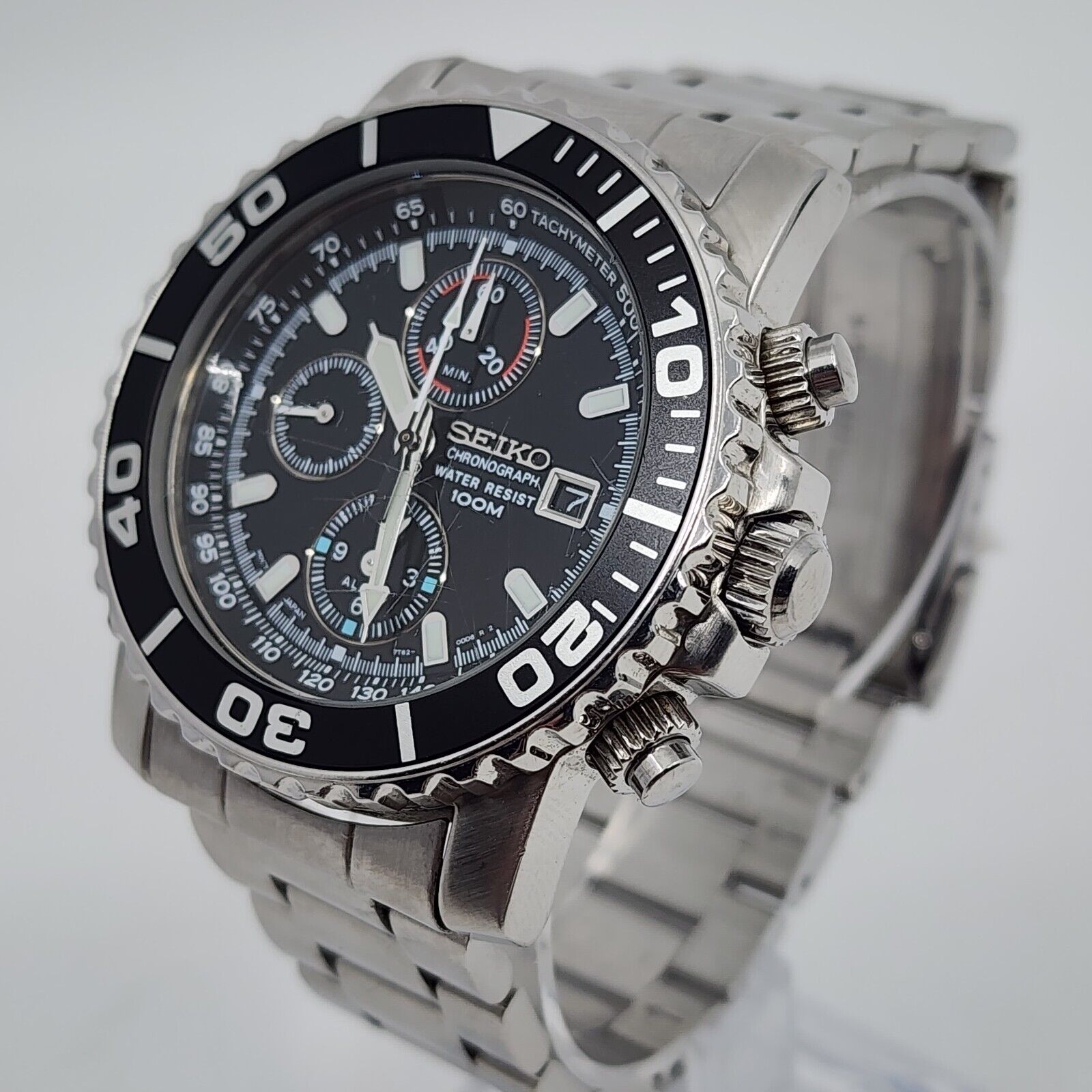Seiko DAYTONA Diver Seiko SNA225 7T62-0CV) Chronograph Quartz