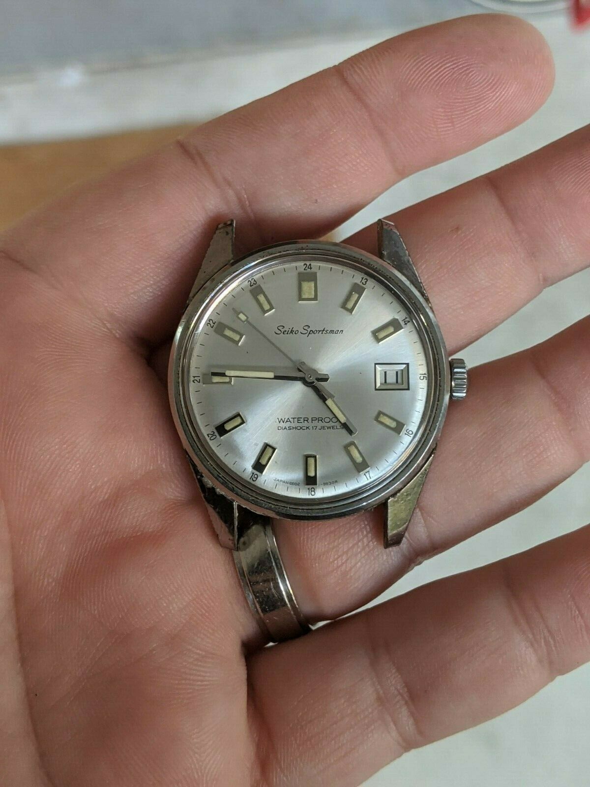 Vintage '67 Seiko Sportsman 6602-9981 Manual Watch, 62Mas Hands