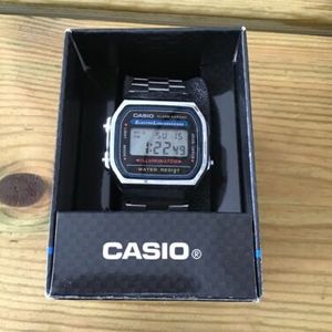 Men's Brand Casio Digital Watch Stainless Steel Strap |