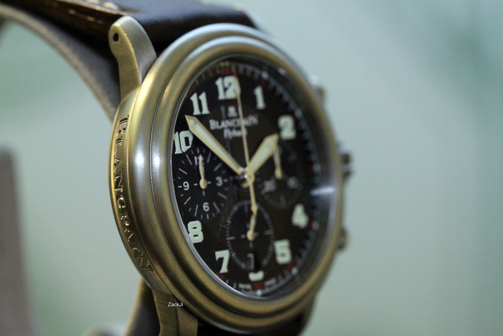 FSOT Blancpain Leman Flyback Chronograph titanium black dial