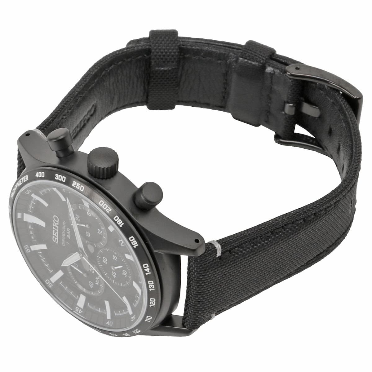 Seiko watch SEIKO men\'s chronograph overseas model reverse import quartz  analog black watch WATCH SSB417P1 | WatchCharts Marketplace
