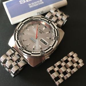 Seiko Sport 5 Reissue SBSS013 Sliver Rally Diver 7s36 - 0520 Automatic |  WatchCharts