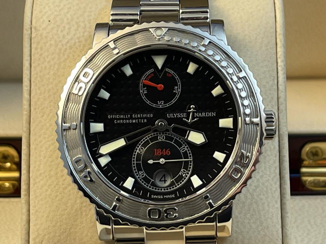 FSOT Ulysse Nardin Marine Divers 40 Chronometer Steel Black Dial