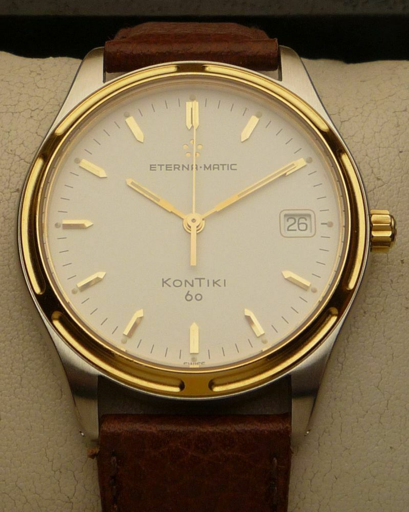 Automatic Armbanduhr Eterna Matic Kontiki 60 Edelstahl Gold