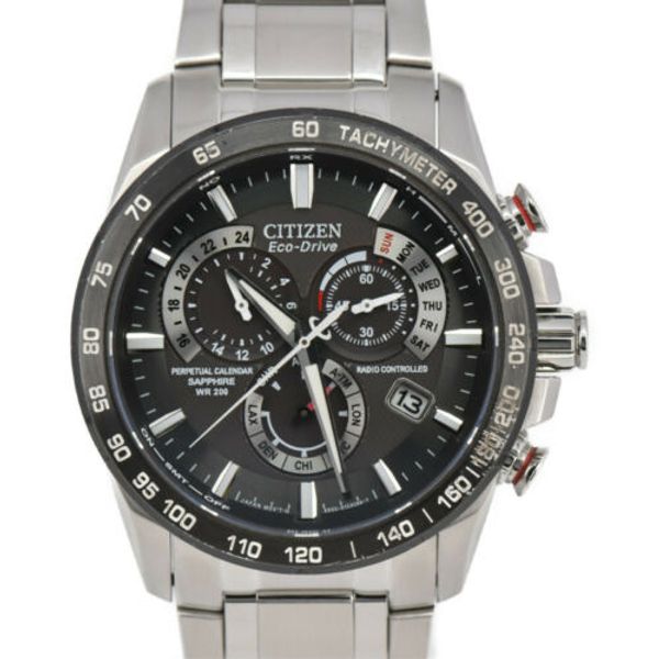 Auth CITIZEN E650-S075173 Radio control Eco-Drive Chronograph Mens Watch  A#85830 | WatchCharts