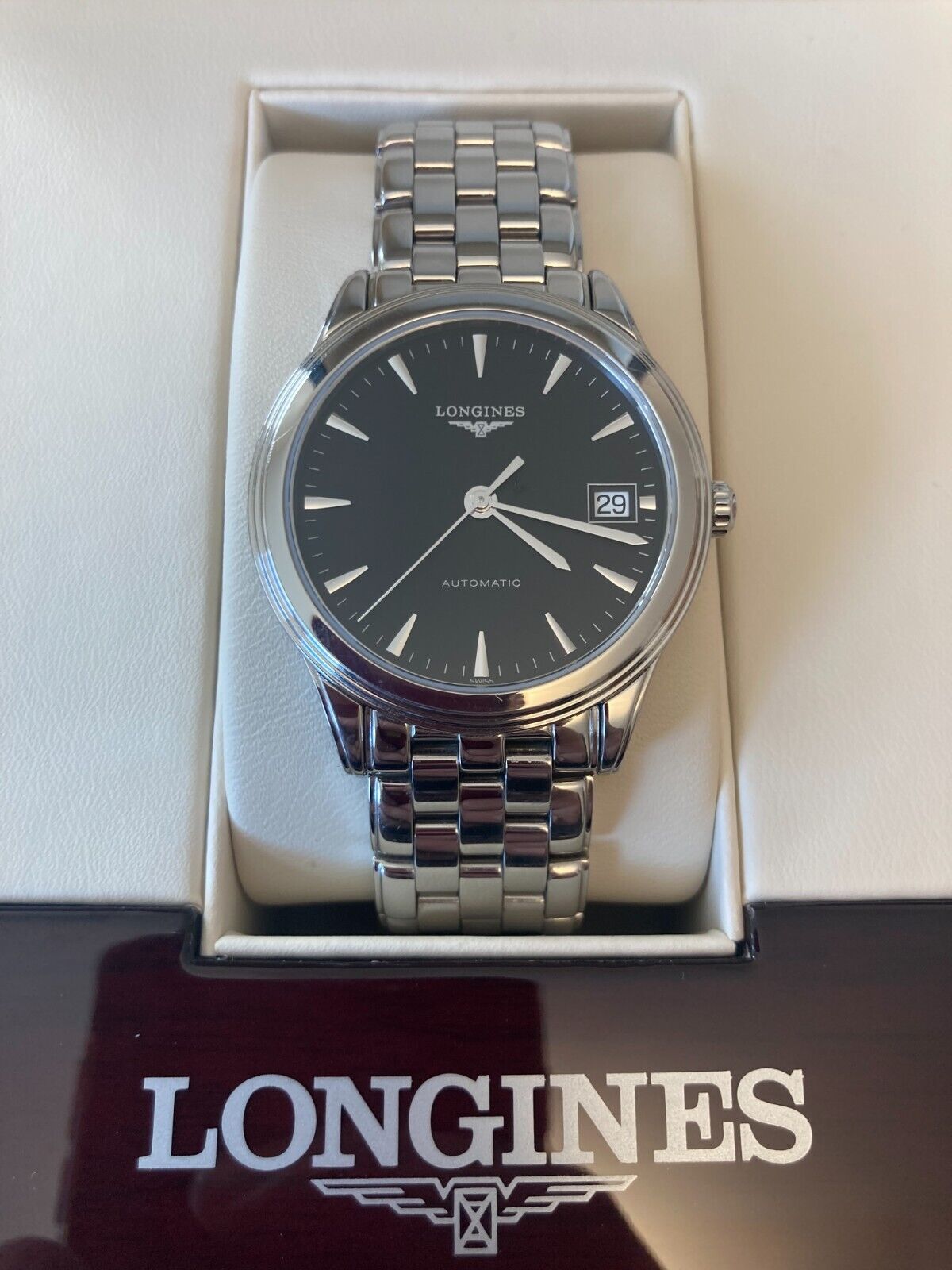 Longines Flagship 35.6 Automatic Stainless Steel Black L4.774.4.52