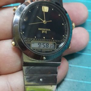 1987 HONDA F1 腕時計 ジャンク カシオ、F1エンジンのバルブ素材を採用