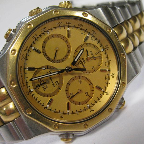 Seiko Sports 150 Quartz Chronograph 7T347A10 VINTAGE Teildefekt