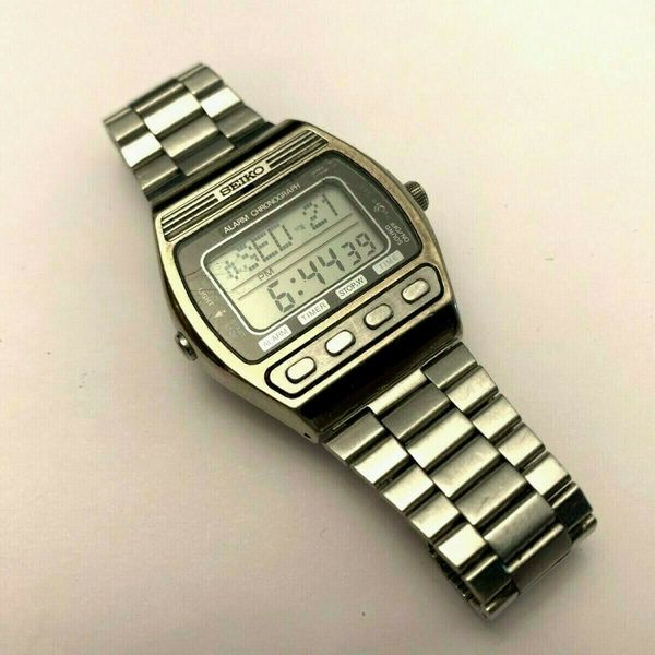 Vintage 1981 Seiko D229-5010 LCD Digital Watch - Case Palladium plating ...