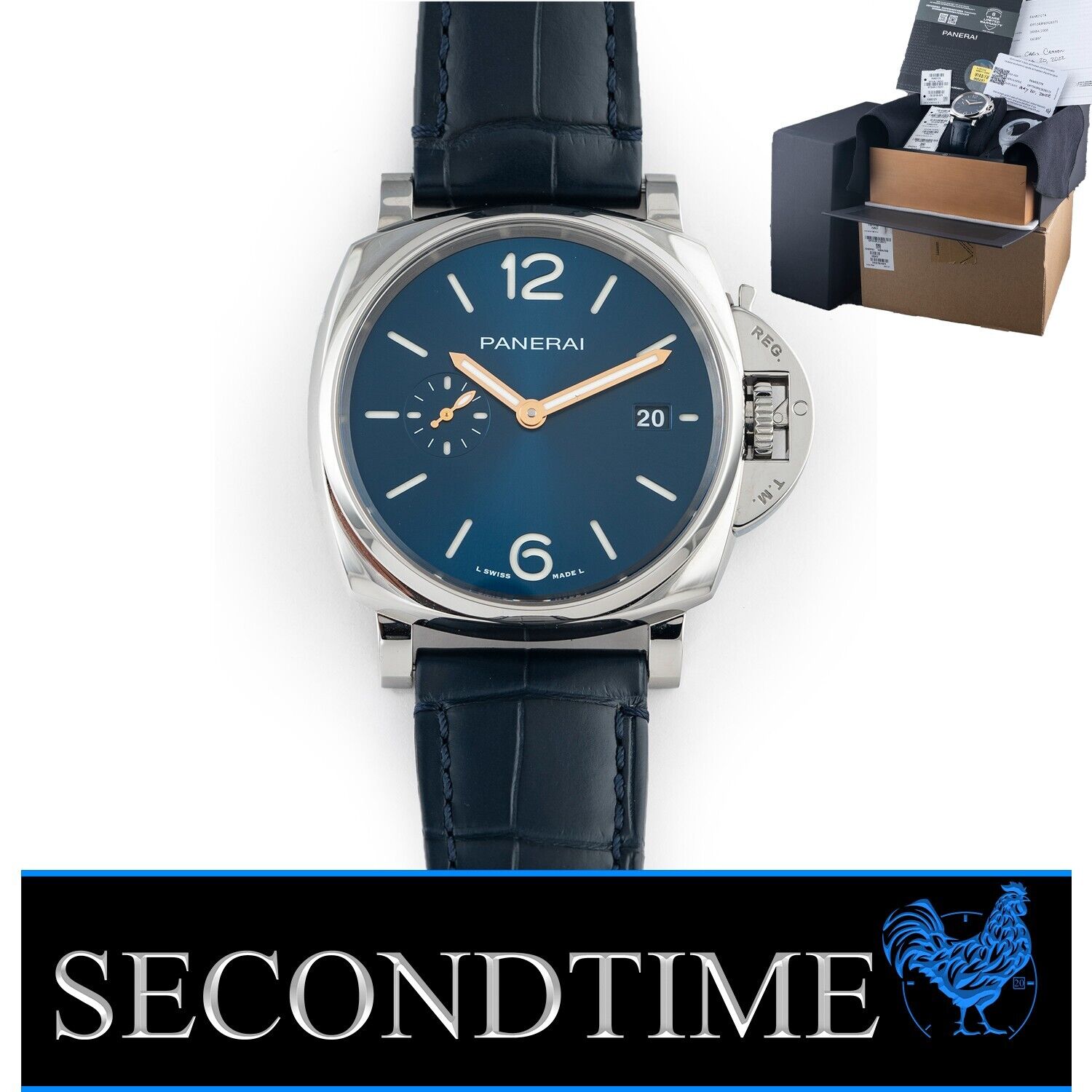 Panerai Luminor Due Auto 42mm Stainless Steel BLUE DIAL PAM 1274