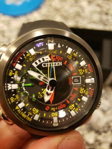 CITIZEN Eco Drive Altichron Cirrus BN4035-08E Date Altimeter