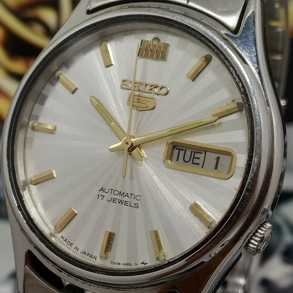 Retro Seiko-5 Automatic Men's Wrist Watch 17 Jewels cal-7009-3101 japan  made | WatchCharts
