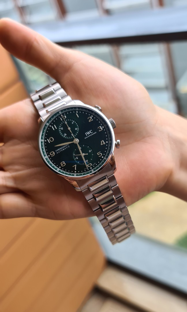 IWC Portuguese Chronograph IW371615 in Rare Stainless Steel and