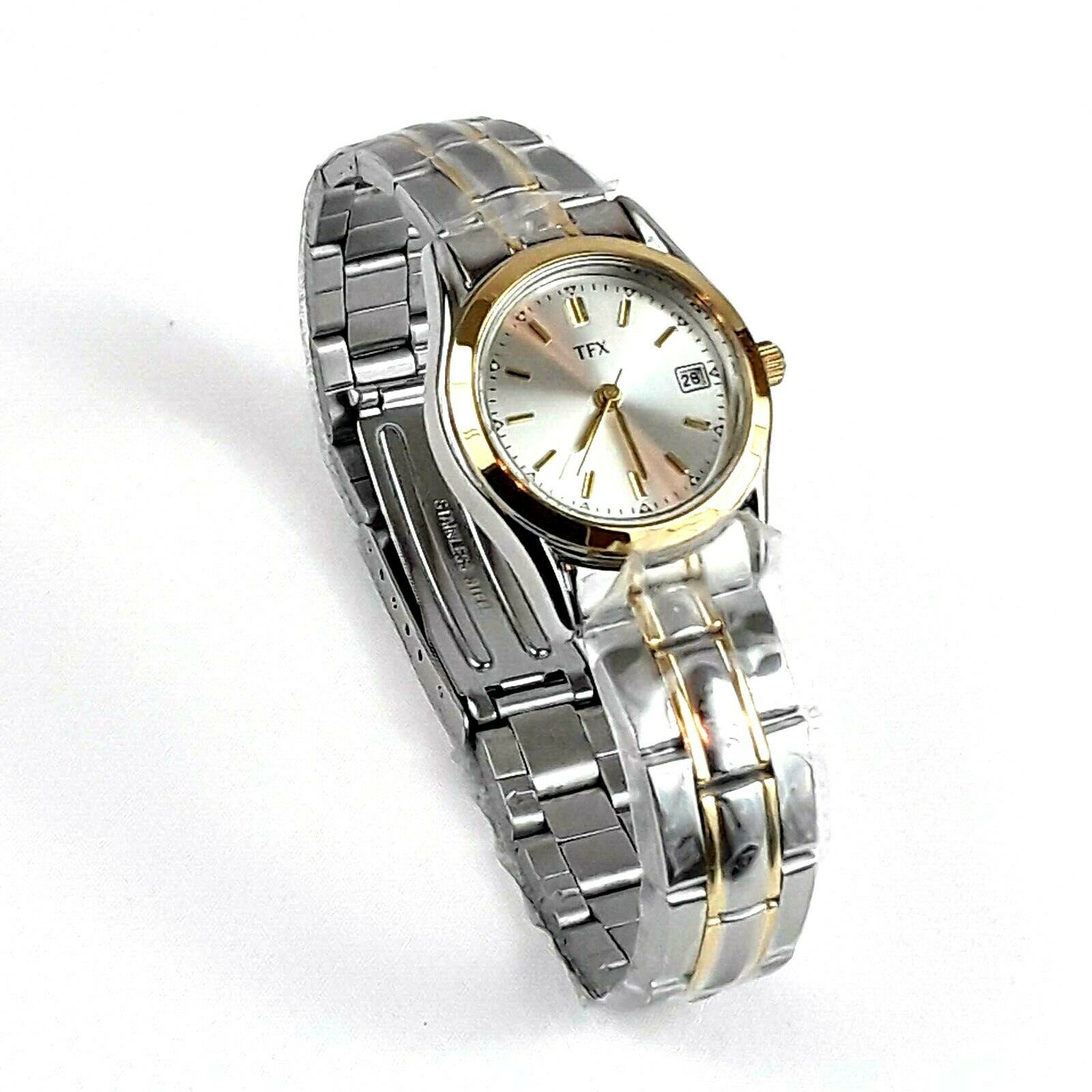 TFX By Bulova White Dial Date Indicator Round Silver Tone Case Stainless  Watch | eBay