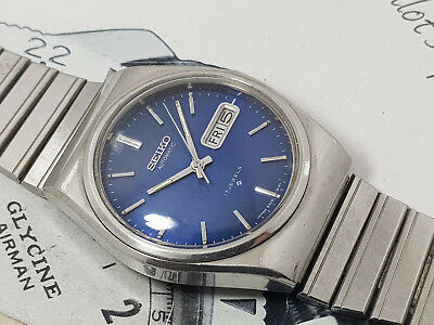 VINTAGE SEIKO 6309 8120 AUTOMATIC MEN S WATCH BLUE DIAL DRESS