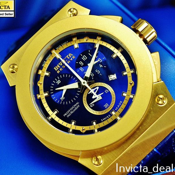 Invicta Luminary 52Mm Swiss Quartz Chrono Stainless Bracelet Watch